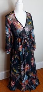 Belma Womens Shear Print Full Skirt Dress OS